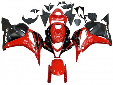 Lojas Carenagens Moto Honda CBR600RR 2009-2012 - Vermelho Preto Brilhante Preto Fosco Listra