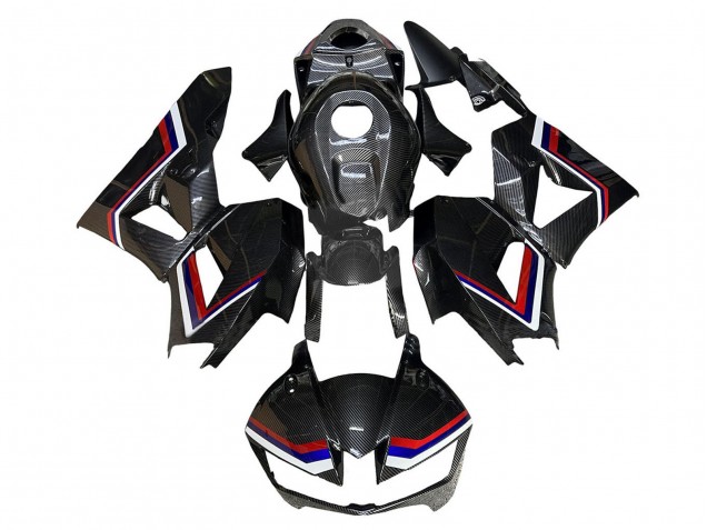 Lojas Carenagens Moto Honda CBR600RR 2009-2012 - Branco Vermelho Azul Preto Fibra de Carbono