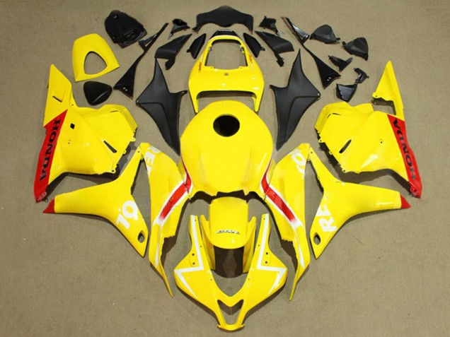 Lojas Carenagens Moto Honda CBR600RR 2009-2012 - Amarelo Vermelho Branco Repsol