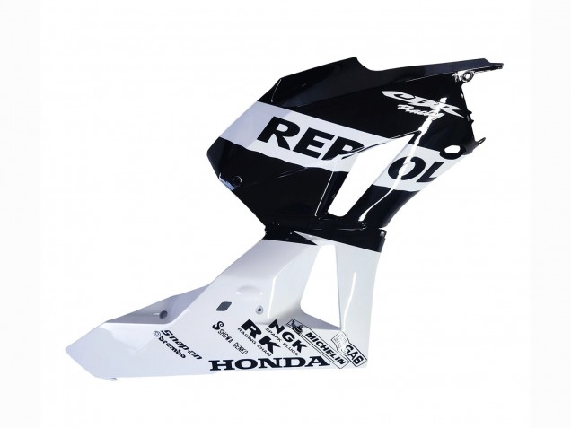 Lojas Carenagens Moto Honda CBR600RR 2013-2023 - Branco Preto Brilhante Repsol