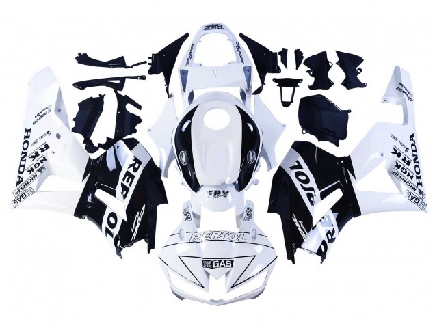 Lojas Carenagens Moto Honda CBR600RR 2013-2023 - Branco Preto Brilhante Repsol
