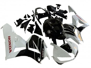Lojas Kits Carenagem Moto Honda CBR600RR 2013-2023 - Branco Preto Brilhante