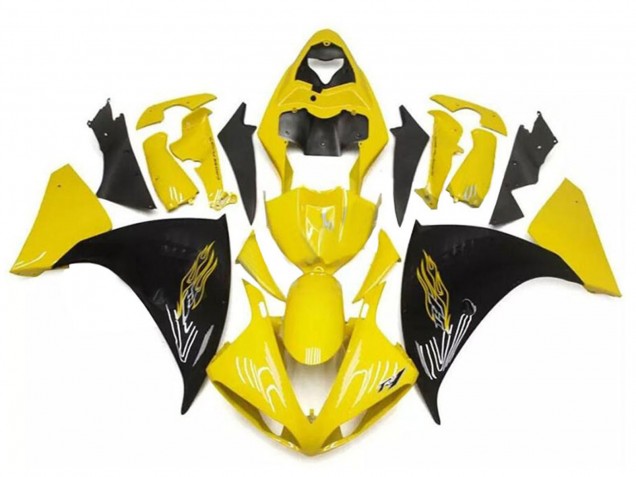 Lojas Carenagens Moto Yamaha YZF R1 2009-2011 - Amarelo Preto