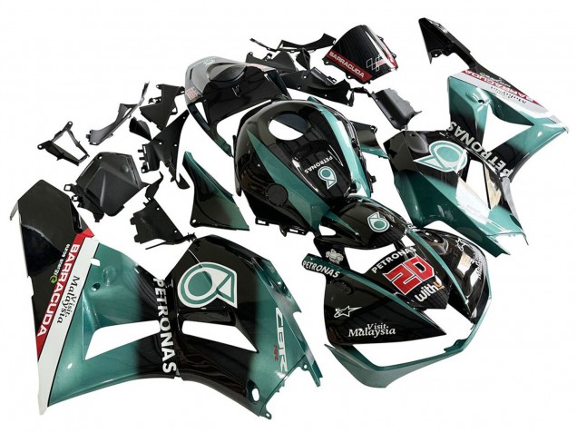 Lojas Carenagem Moto Honda CBR600RR 2013-2023 - Azul Petróleo Preto Brilhante Petronas 20