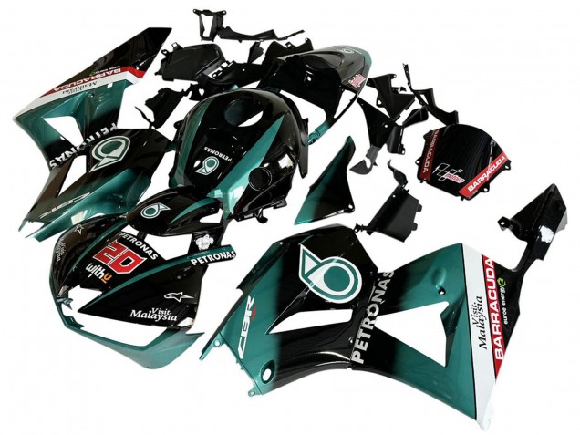 Lojas Carenagem Moto Honda CBR600RR 2013-2023 - Azul Petróleo Preto Brilhante Petronas 20