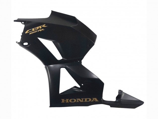 Lojas Carenagens Moto Honda CBR600RR 2013-2023 - Preto Fosco Ouro Decalques