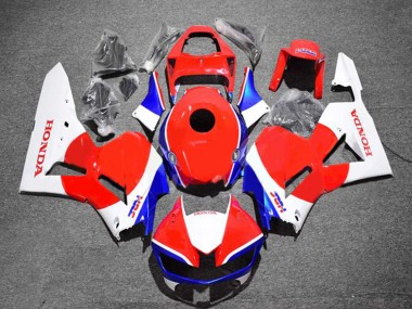 Lojas Kits Carenagem Moto Honda CBR600RR 2013-2023 - Branco Vermelho Azul HRC