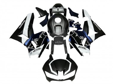Lojas Carenagens Moto Honda CBR600RR 2013-2023 - Preto Fibra de Carbono Branco Azul Red Bull