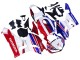 Lojas Carenagem Moto Honda CBR600RR 2013-2023 - Branco Vermelho Azul