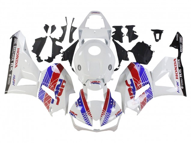 Lojas Carenagem Moto Honda CBR600RR 2013-2023 - Branco Vermelho Azul HRC