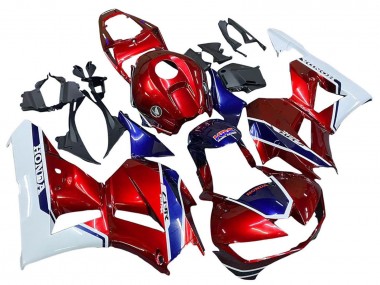 Lojas Carenagens Moto Honda CBR600RR 2013-2023 - Branco Vermelho Azul HRC