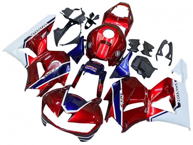 Lojas Carenagens Moto Honda CBR600RR 2013-2023 - Branco Vermelho Azul HRC