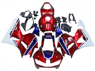 Lojas Carenagens Moto Honda CBR600RR 2013-2023 - Branco Vermelho Azul HRC