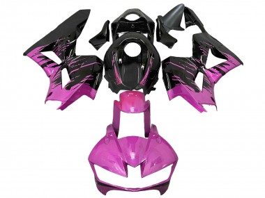 Lojas Carenagens Moto Honda CBR600RR 2013-2023 - Rosa Preto Brilhante