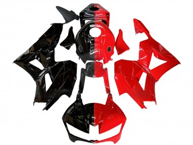 Lojas Carenagens Moto Honda CBR600RR 2013-2023 - Preto Brilhante Vermelho Divisão