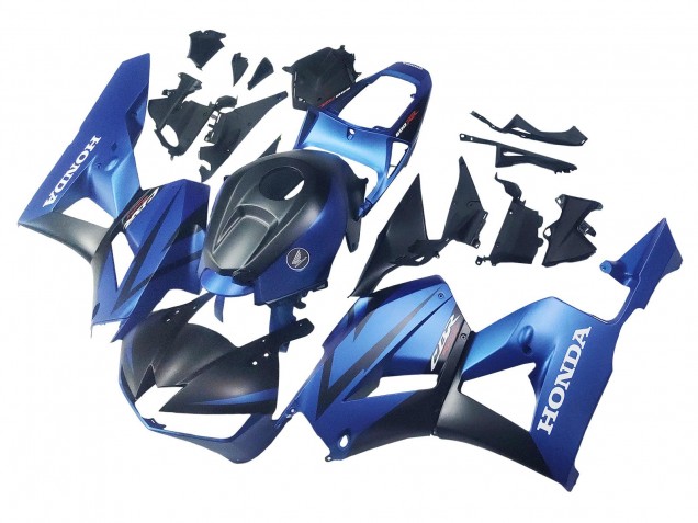 Lojas Carenagens Moto Honda CBR600RR 2013-2023 - Azul Preto Fosco Corrida
