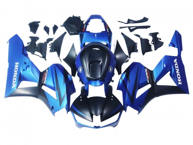 Lojas Carenagens Moto Honda CBR600RR 2013-2023 - Azul Preto Fosco Corrida