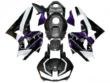 Lojas Carenagens Moto Honda CBR600RR 2013-2023 - Preto Fibra de Carbono Branco Roxo Red Bull
