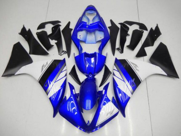 Lojas Carenagens Moto Yamaha YZF R1 2009-2011 - Azul Branco Preto Fosco