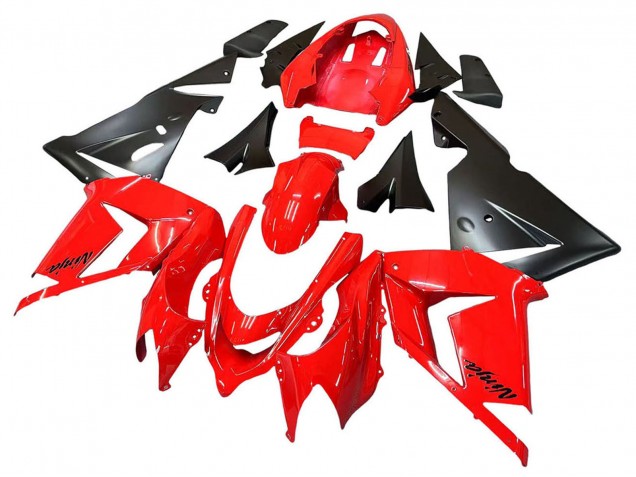Lojas Carenagens Moto Kawasaki ZX10R 2004-2005 - Vermelho Preto Ninja