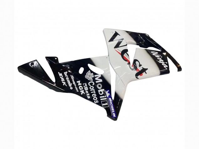Lojas Carenagens Moto Kawasaki ZX10R 2004-2005 - Branco Preto West Ninja