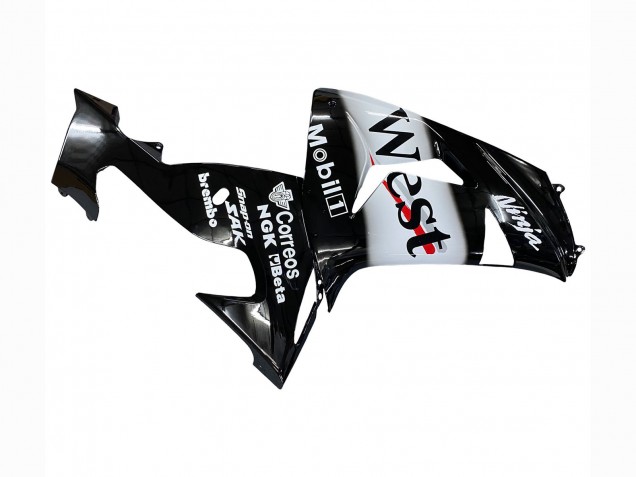 Lojas Carenagens Moto Kawasaki ZX10R 2006-2007 - Preto Brilhante Branco West