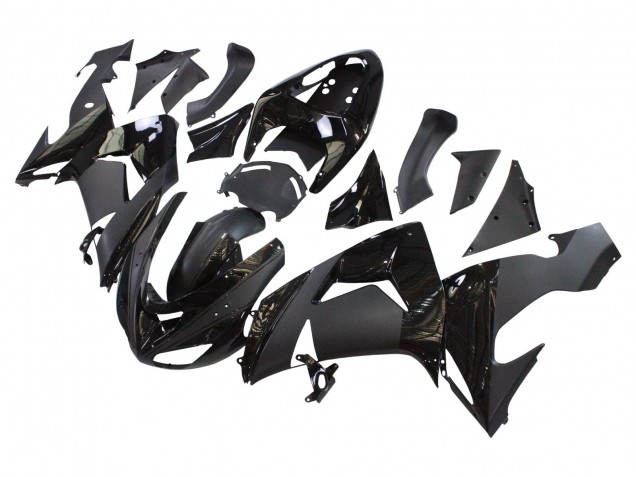 Lojas Carenagens Moto Kawasaki ZX10R 2006-2007 - Preto Fosco Preto Brilhante