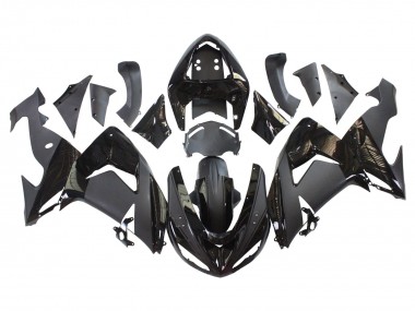 Lojas Carenagens Moto Kawasaki ZX10R 2006-2007 - Preto Fosco Preto Brilhante