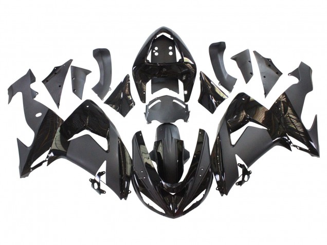 Lojas Carenagens Moto Kawasaki ZX10R 2006-2007 - Preto Fosco Preto Brilhante