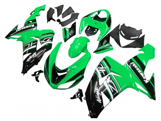 Lojas Kits Carenagem Moto Kawasaki ZX10R 2006-2007 - Verde Branco Preto