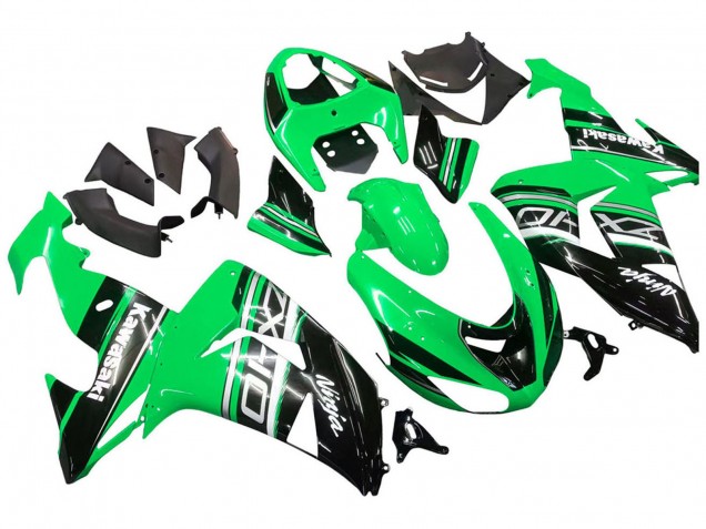 Lojas Kits Carenagem Moto Kawasaki ZX10R 2006-2007 - Verde Branco Preto