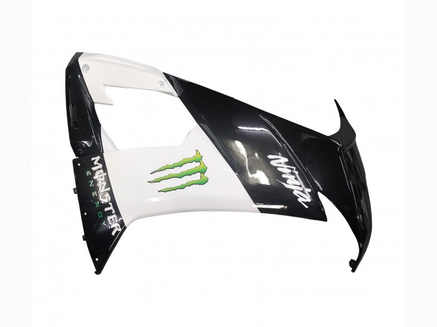 Lojas Carenagens Moto Kawasaki ZX10R 2008-2010 - Preto Brilhante Branco Verde Monstro Elf