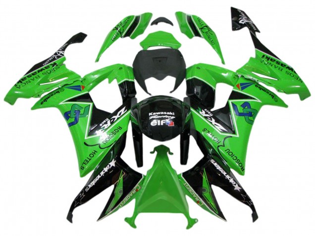 Lojas Carenagens Moto Kawasaki ZX10R 2008-2010 - Verde Preto Brilhante Rosciou Hotels