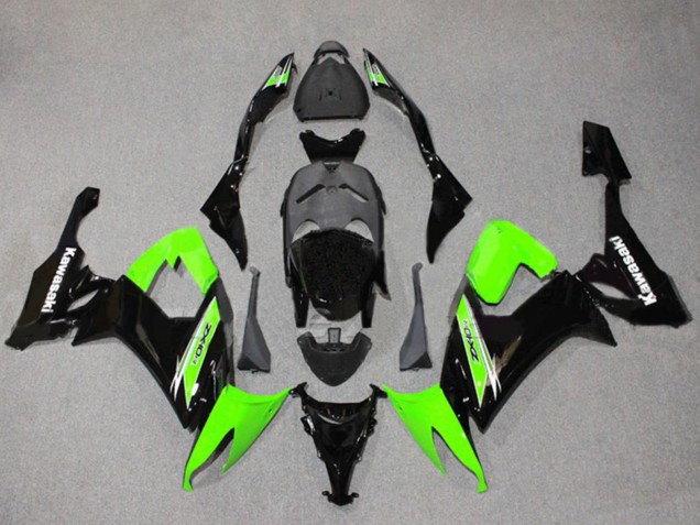 Lojas Carenagens Moto Kawasaki ZX10R 2008-2010 - Verde Preto Brilhante