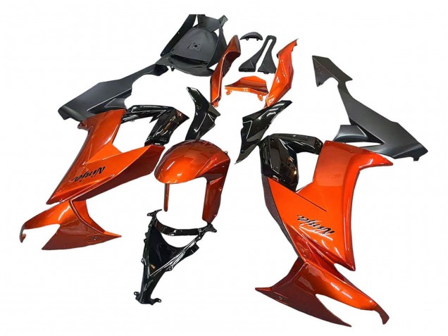 Lojas Carenagens Moto Kawasaki ZX10R 2008-2010 - Burnt Laranja Preto