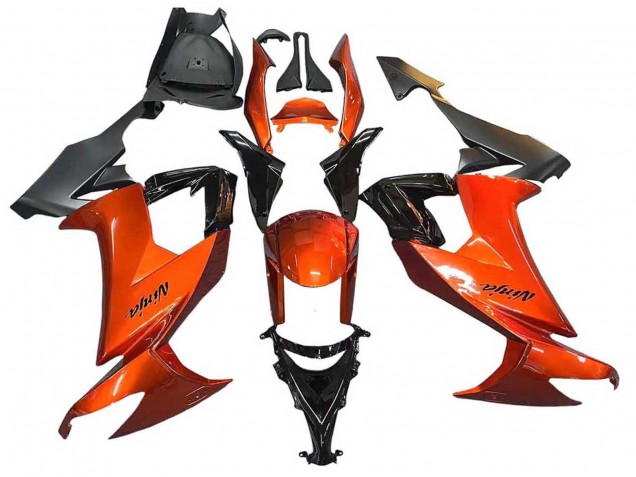 Lojas Carenagens Moto Kawasaki ZX10R 2008-2010 - Burnt Laranja Preto