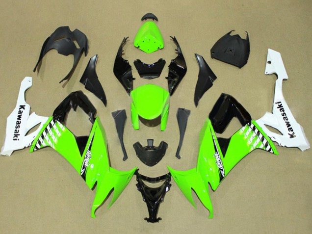 Lojas Carenagem Moto Kawasaki ZX10R 2008-2010 - Branco Verde Preto