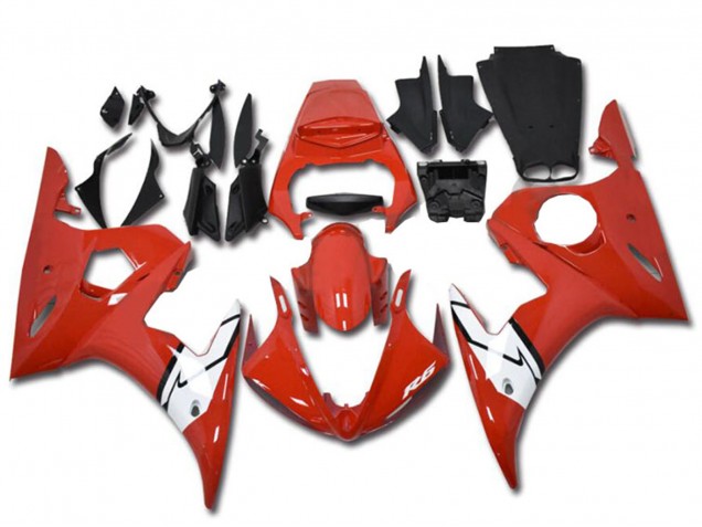 Lojas Carenagens Moto Yamaha YZF R6 2003-2004 - Vermelho Branco