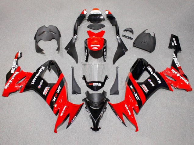 Lojas Carenagens Moto Kawasaki ZX10R 2008-2010 - Vermelho Preto Kick Elf