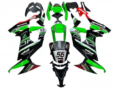 Lojas Carenagens Moto Kawasaki ZX10R 2008-2010 - Verde Branco Vermelho Preto Monstro Elf 66