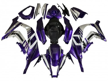 Lojas Carenagens Moto Kawasaki ZX10R 2008-2010 - Roxo Prata Preto
