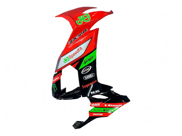Lojas Carenagens Moto Kawasaki ZX10R 2008-2010 - Vermelho Verde Preto