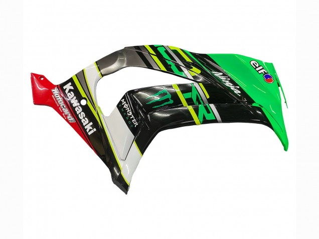 Lojas Carenagens Moto Kawasaki ZX10R 2011-2015 - Verde Amarelo Preto Branco Elf Monstro