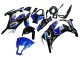 Lojas Carenagens Moto Kawasaki ZX10R 2011-2015 - Azul Branco Preto Brilhante