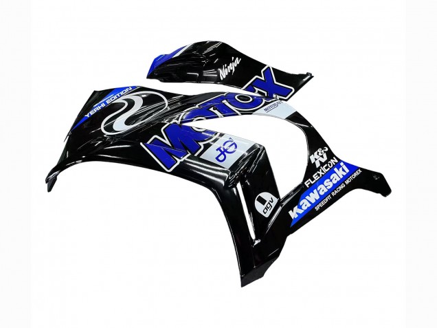 Lojas Carenagens Moto Kawasaki ZX10R 2011-2015 - Azul Branco Preto Brilhante