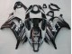 Lojas Carenagens Moto Kawasaki ZX10R 2011-2015 - Preto Brilhante Branco Elf Neve Decal