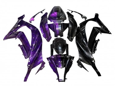Lojas Carenagens Moto Kawasaki ZX10R 2011-2015 - Roxo Preto
