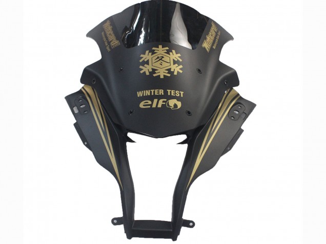 Lojas Carenagens Moto Kawasaki ZX10R 2011-2015 - Preto Fosco Ouro Neve Elf