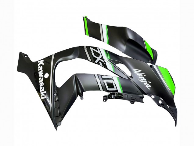 Lojas Carenagens Moto Kawasaki ZX10R 2016-2020 - Preto Fosco Verde Branco Ninja