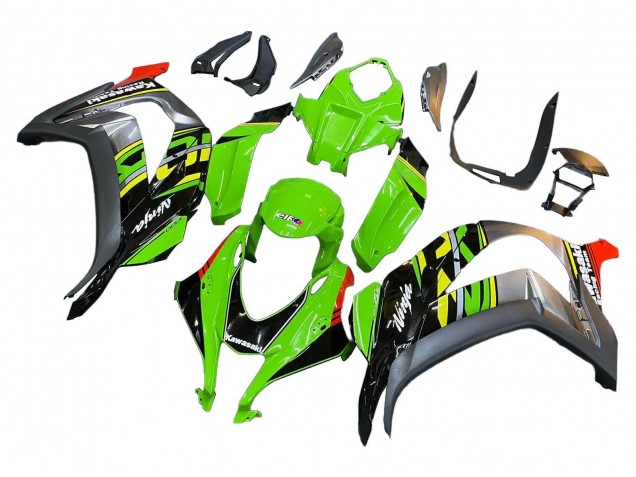 Lojas Carenagens Moto Kawasaki ZX10R 2016-2020 - Verde Vermelho Cinzento